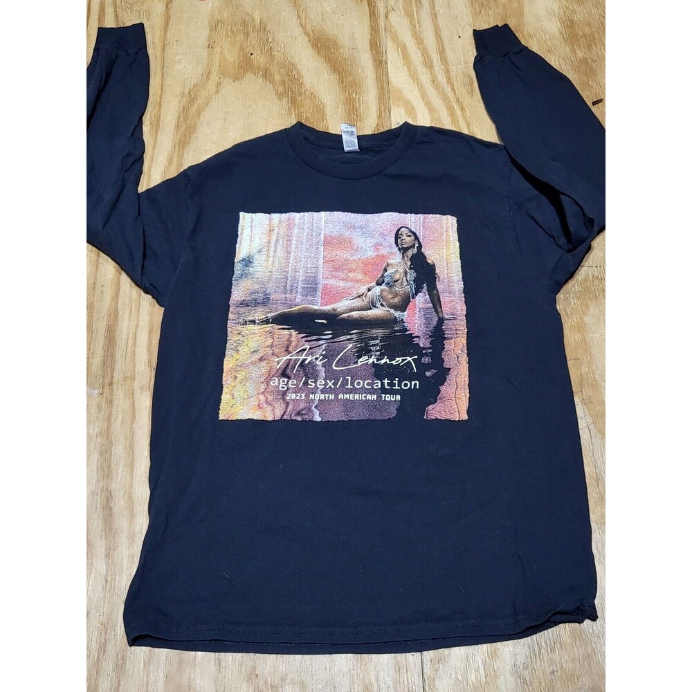 Ari Lennox 2023 Tour T-Shirt Cotton Longsleeve Black Crewneck @G6